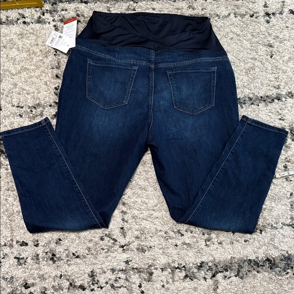 Isabel Maternity by Ingrid & Isabel Dark Blue Skinny Jeans - Picture 9 of 11